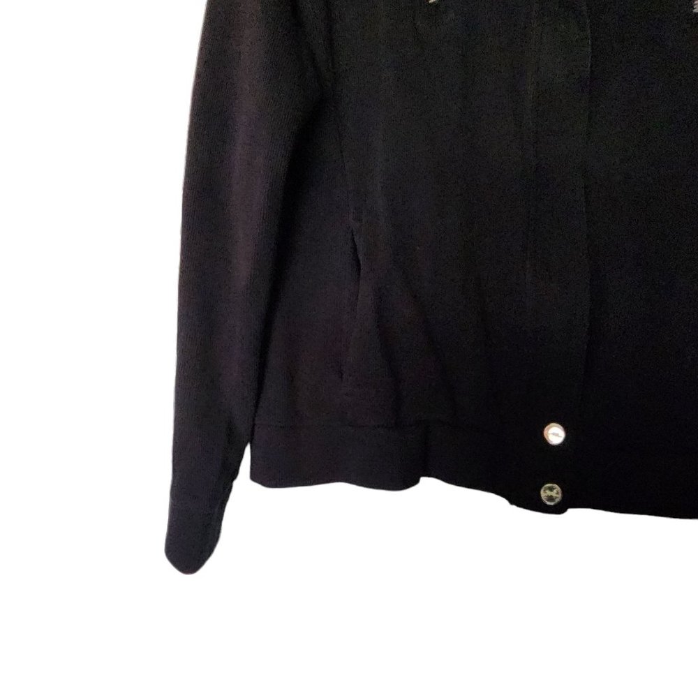 Ralph Lauren Moto Jacket Black Cotton L Large Zipper - Picture 3 of 11
